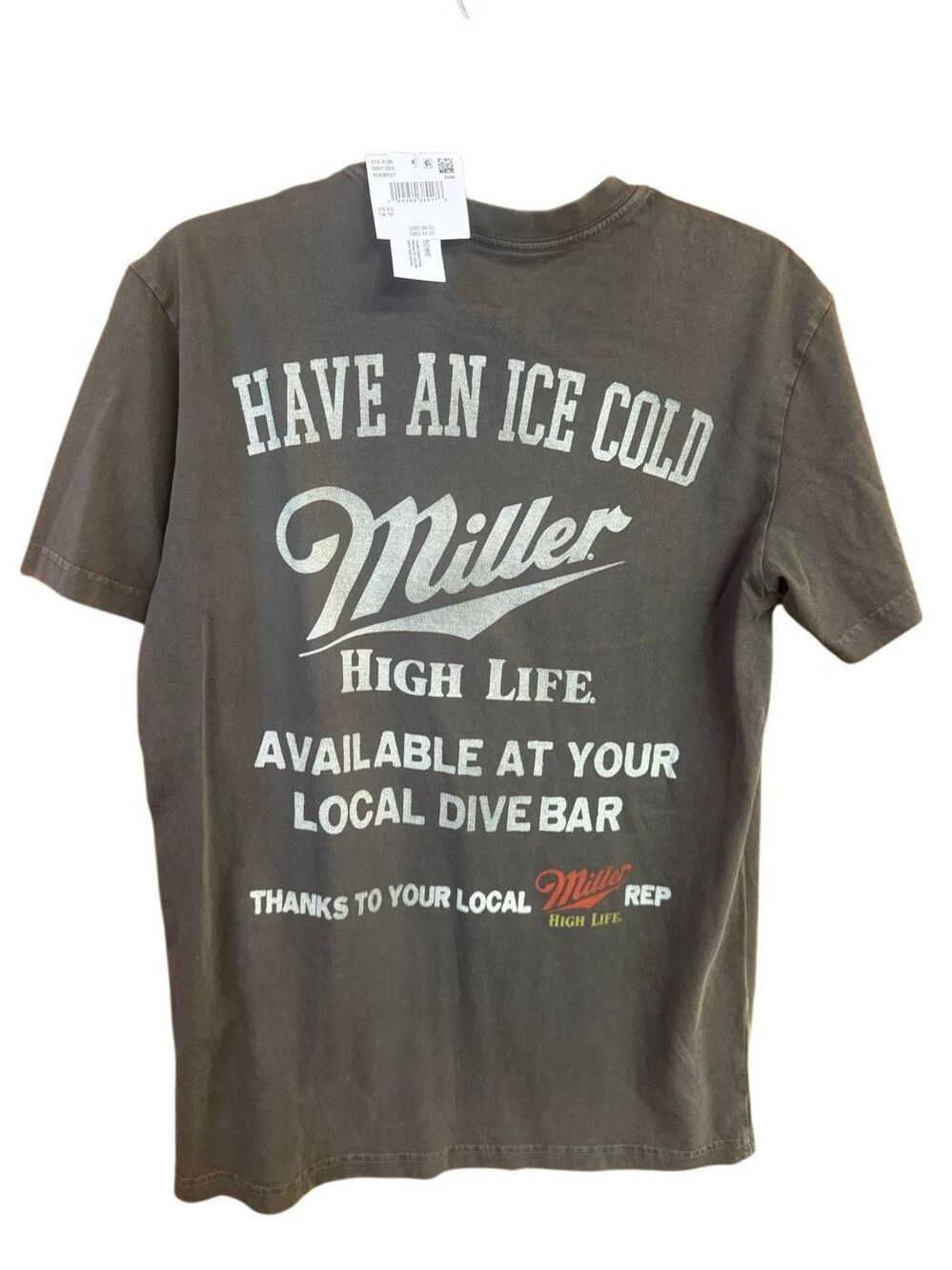 American Eagle Miller High Life Gray Tee-Shirt Sz XS NWT